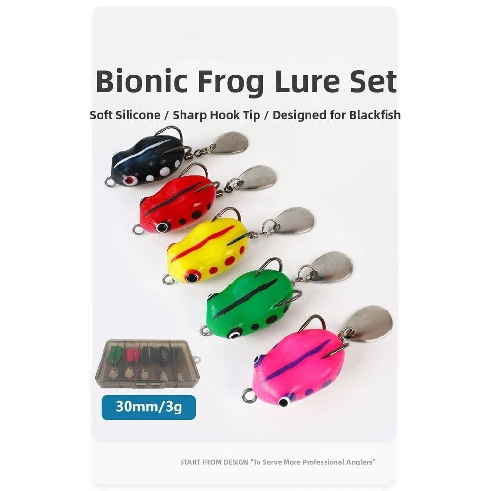 5PCS Soft Silicone Fishing Baits with Noise Maker for Bass
