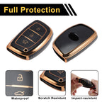 Car Key Case for Hyundai i10 i20 i25 i30 i40 ix20 ix25 ix30 ix35 ix45 (3 Buttons)