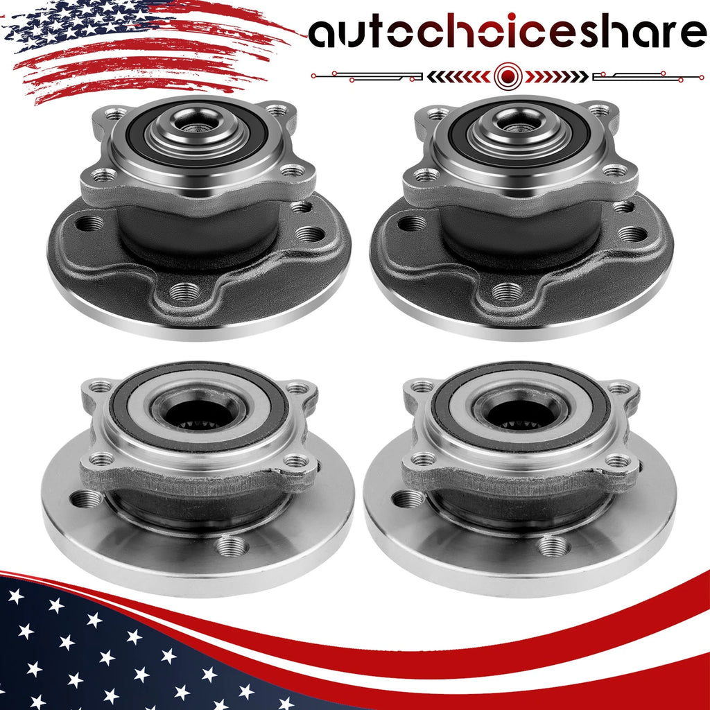 Set of 4 Wheel Hub Bearing Assemblies for Mini Cooper (2007–2014)