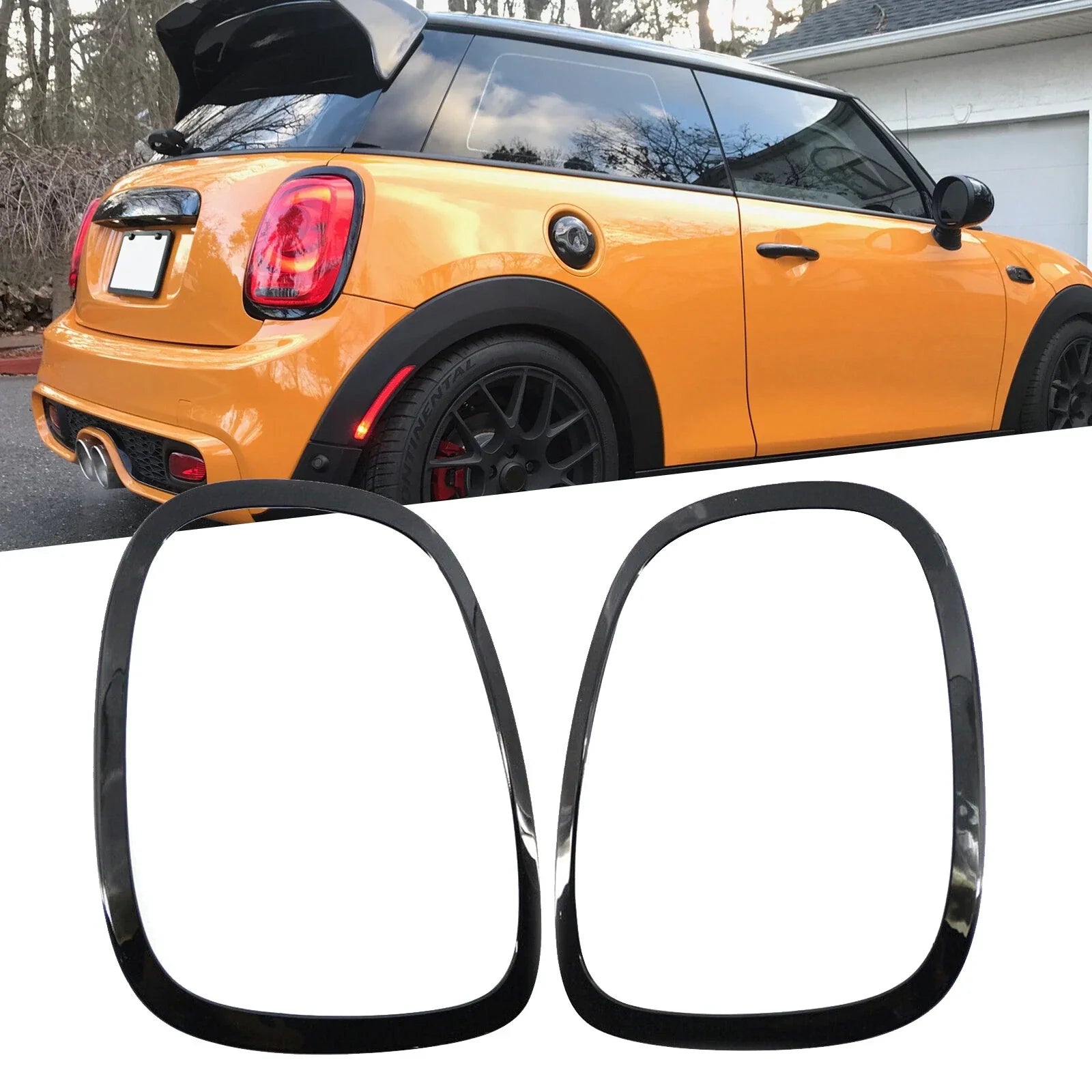 Gloss Black Tail Rear Light Trim Ring for Mini Cooper S F55 F56 F57 (2013–2019)