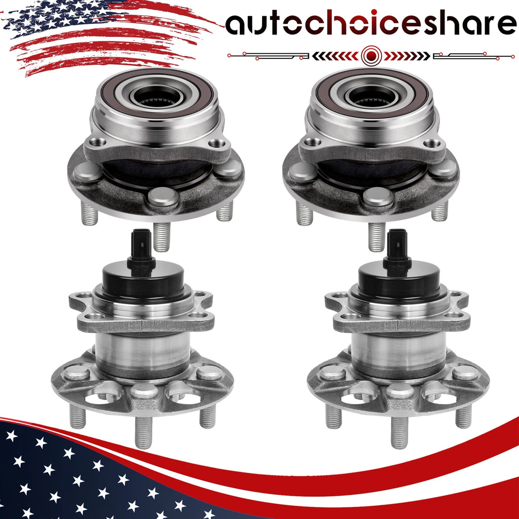 Set of 4 Wheel Hub Bearing Assemblies for Toyota Prius (2012–2015)