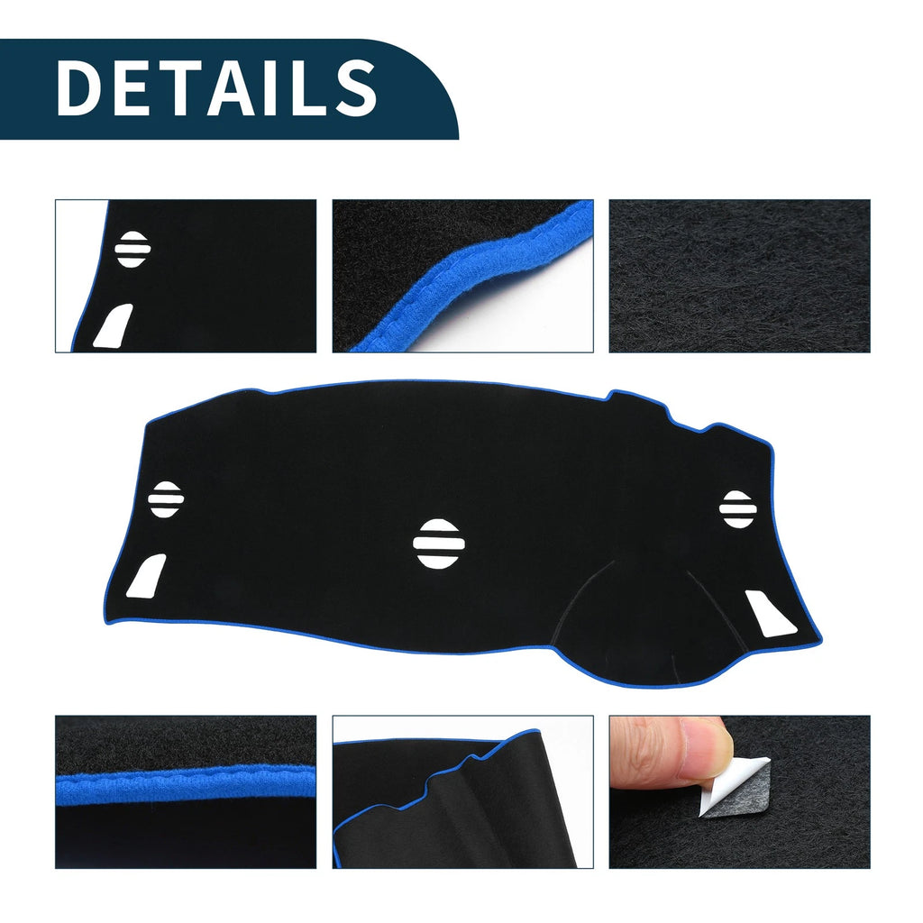 Dashboard Dash Cover Mat for Nissan Elgrand E52 (2010–2024) Black Blue Set of 1