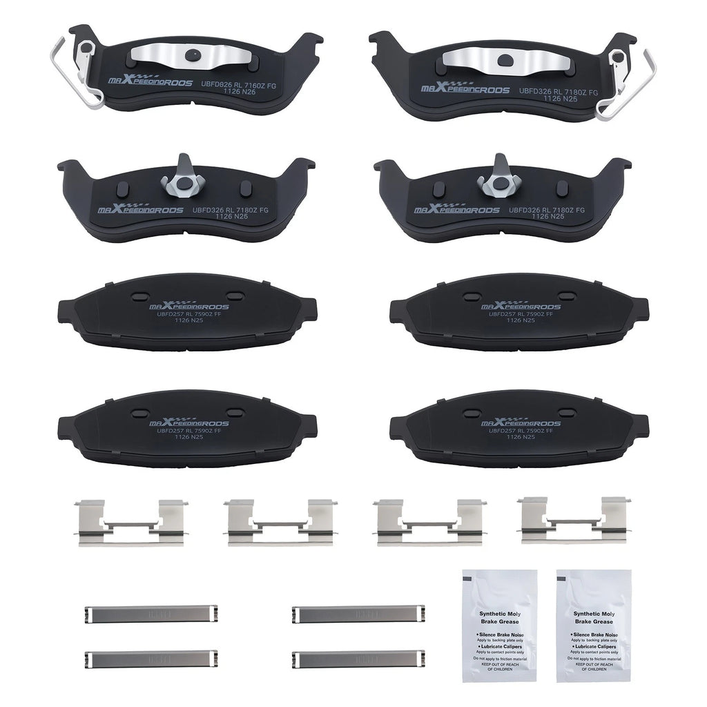 8pcs Ceramic Brake Pads Kit for Ford Crown Victoria (2003–2011) D931 D932