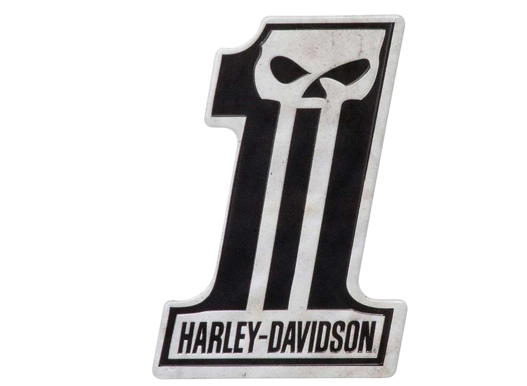 Skull Logo Tin Magnet for Harley-Davidson (Custom Shape, 2.2 x 3.2 inches)