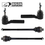 4pc Inner & Outer Steering Tie Rod End Kit for Cadillac Chevy GMC