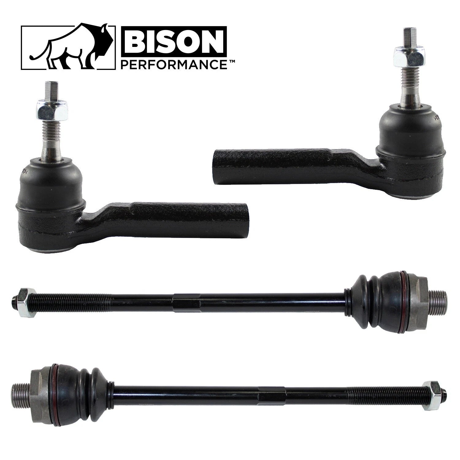 4pc Inner & Outer Steering Tie Rod End Kit for Cadillac Chevy GMC