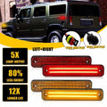 2X LED Side Marker Turn Signal Lights for Hummer H2 (2003–2009)