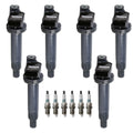 Set of 6 Denso Ignition Coils & Iridium Spark Plugs for Avalon Camry Sienna