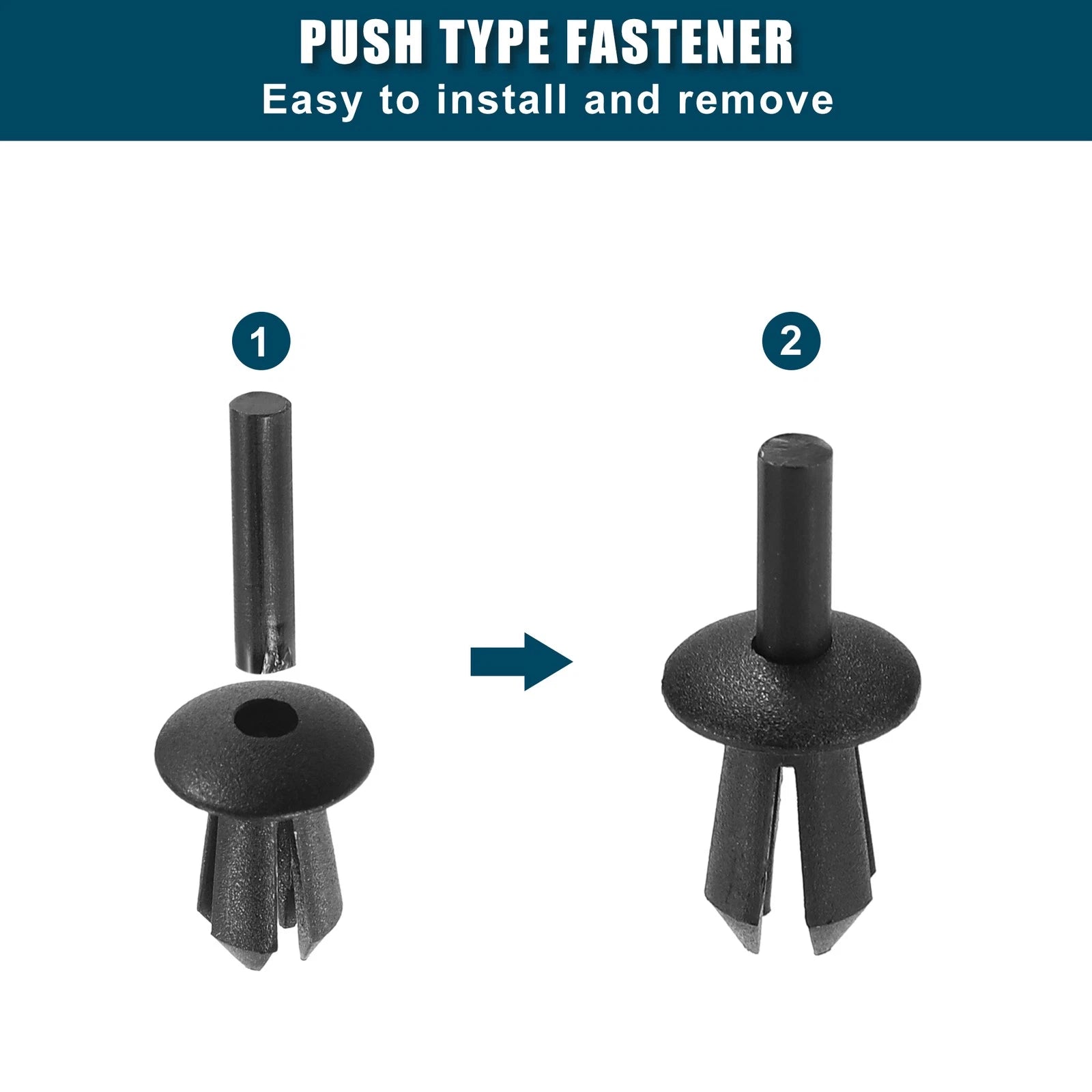 30X Fender Liner Clips for BMW 128i (No. 51161881149) Black
