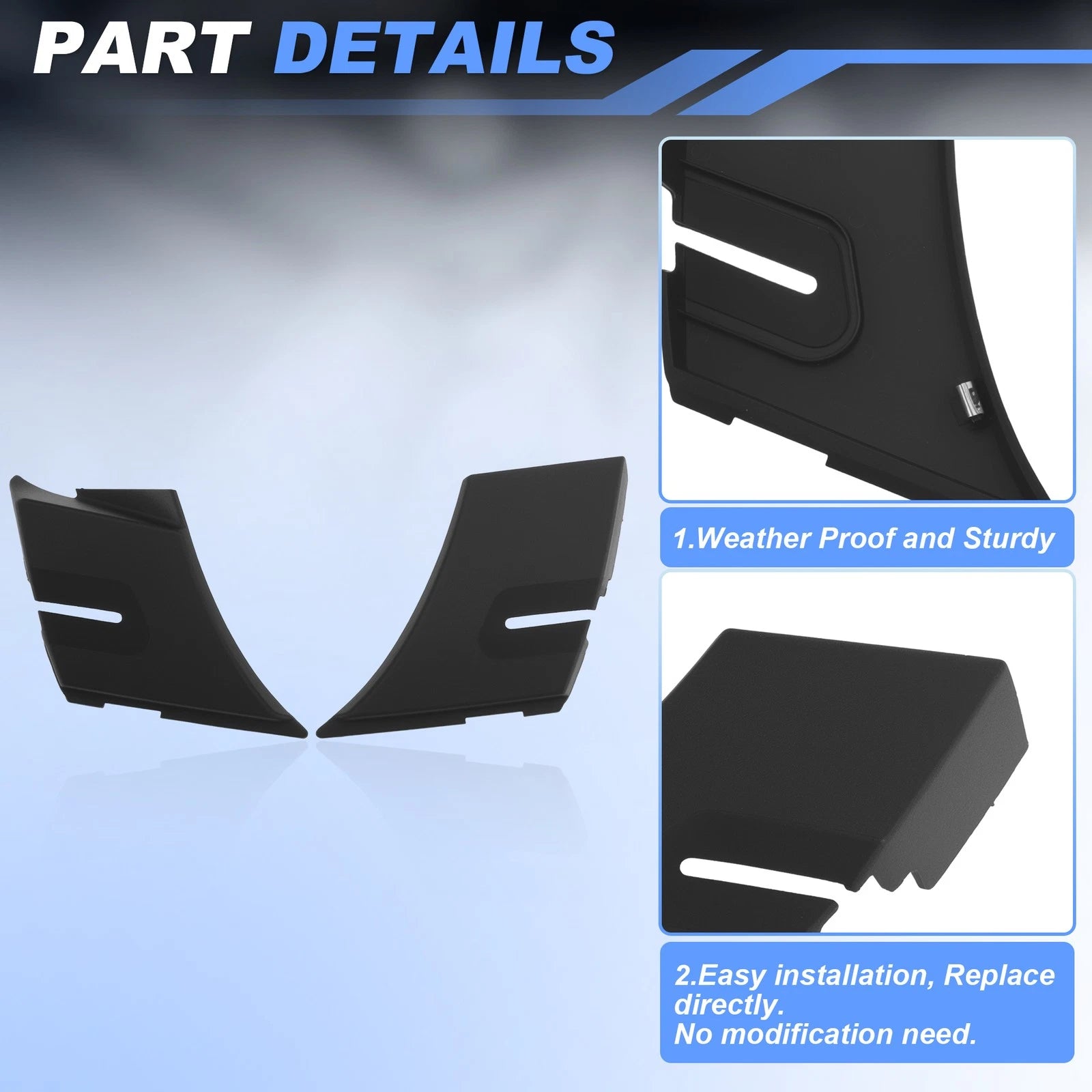Set of 2 Windshield Cowl Replacements for Chevrolet Avalanche (2007–2014) 25820729