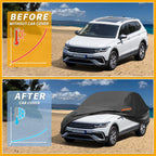Waterproof Car Cover for Volkswagen Tiguan (2017–2023) 190T-PU with Zipper