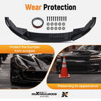 Front Bumper Spoiler Lip for BMW i4 M50 Gran Coupe (2022-2024) Gloss Black