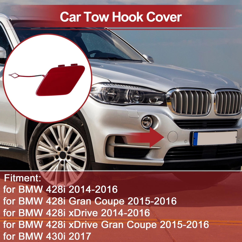 Rear Tow Hook Cover for BMW 428i (2014–2016) No. 51127363264 Red
