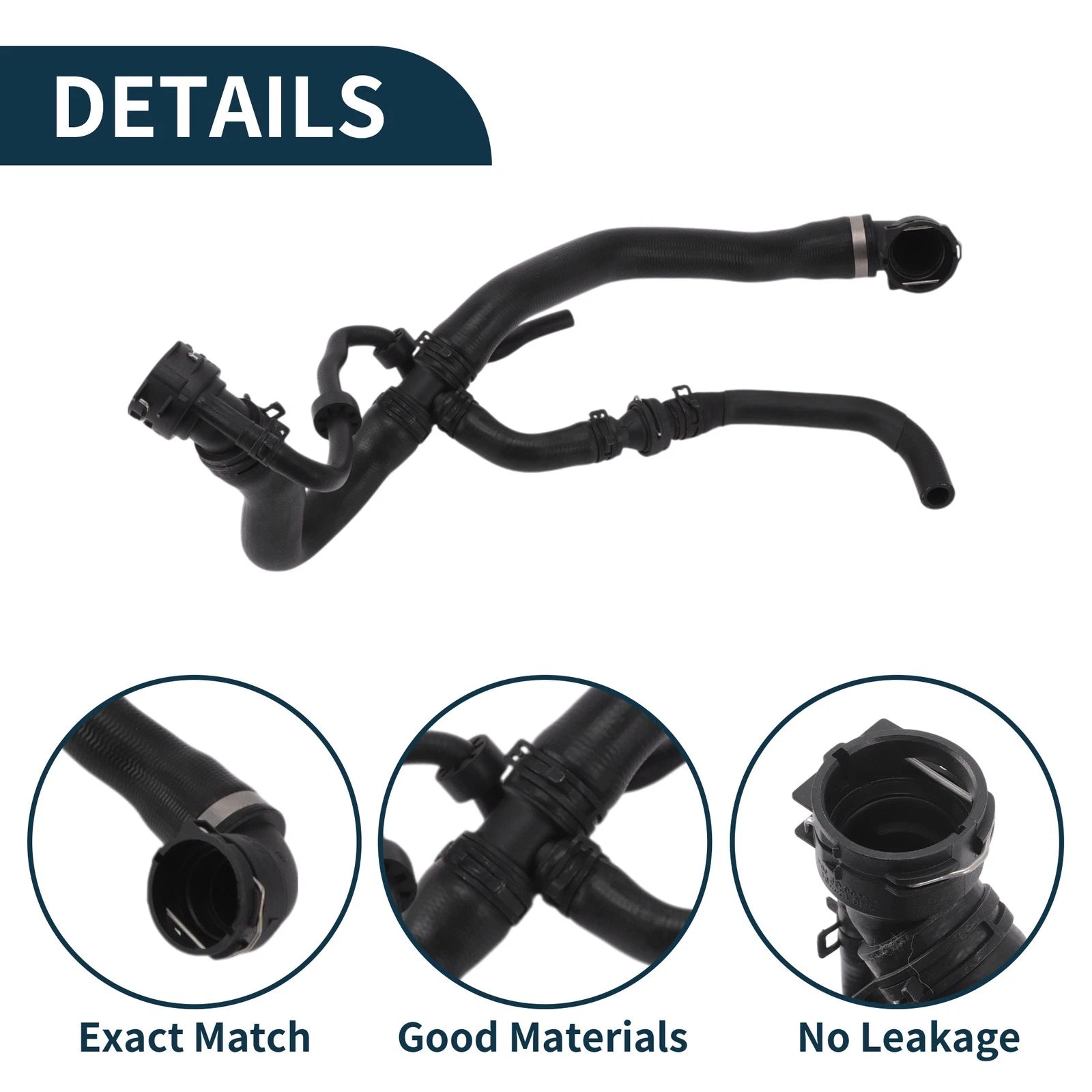 Radiator Hose Water Pipes for Volkswagen Sharan (2016) No. 7N0122101C Rubber