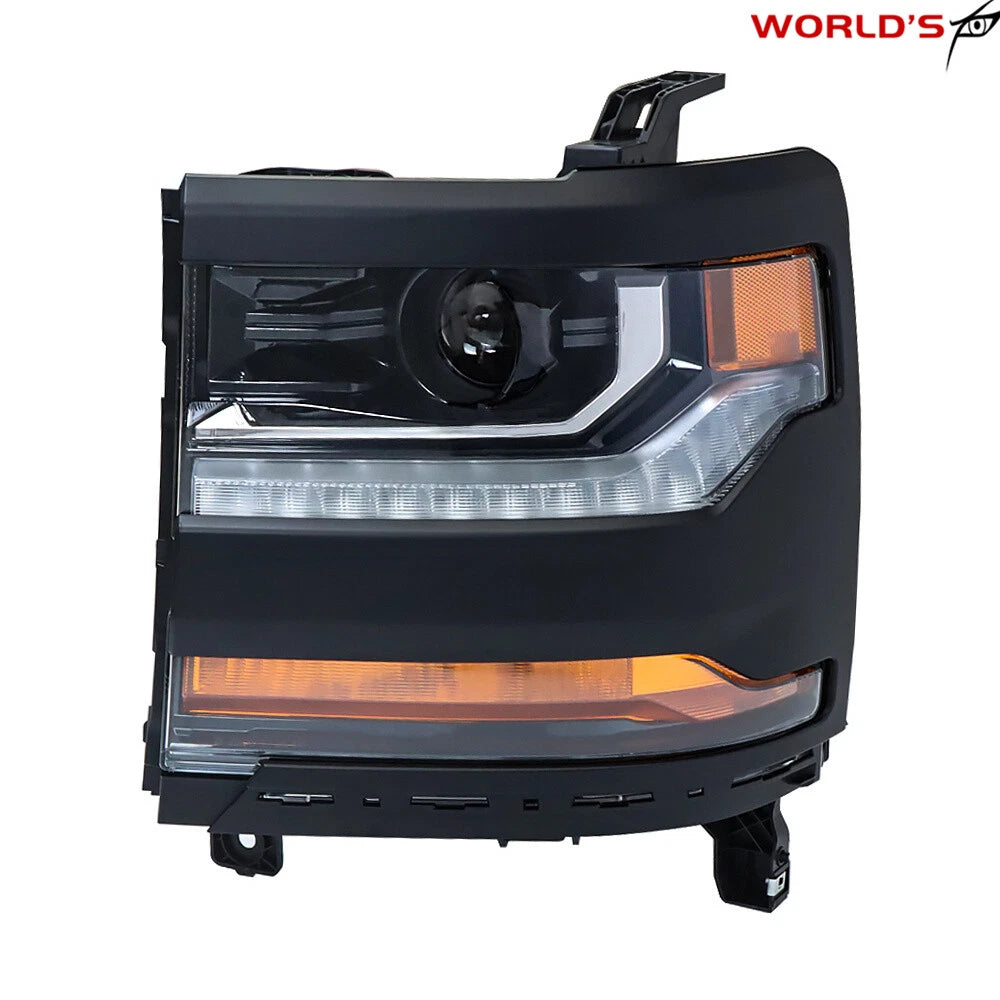 Left Headlight for Chevy Silverado 1500 (2016–2018) with LED DRL