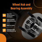 4-Bolt Front Wheel Hub Assembly for Ford Focus (2000–2011) BR930263K, ABS