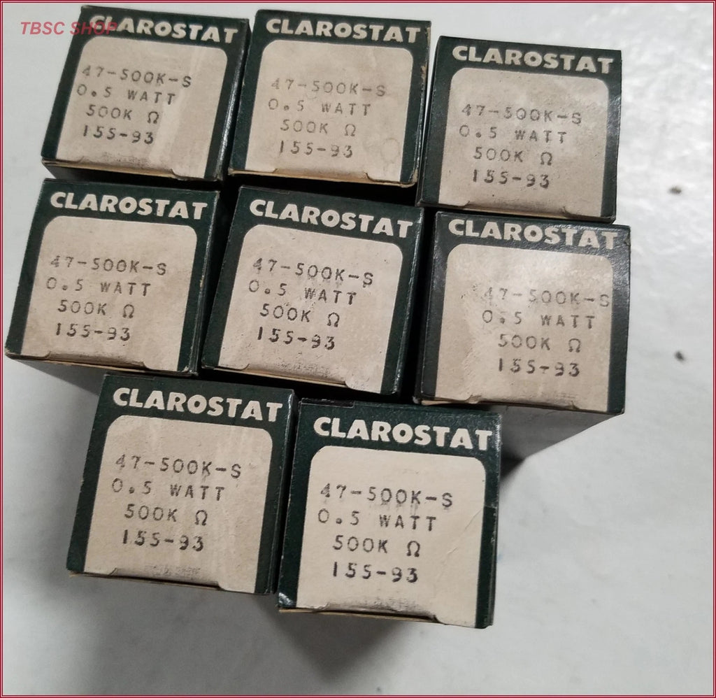 8 Pack Potentiometer A47 500K S 0.5 Watt for Vintage Vehicles (1950–2023)