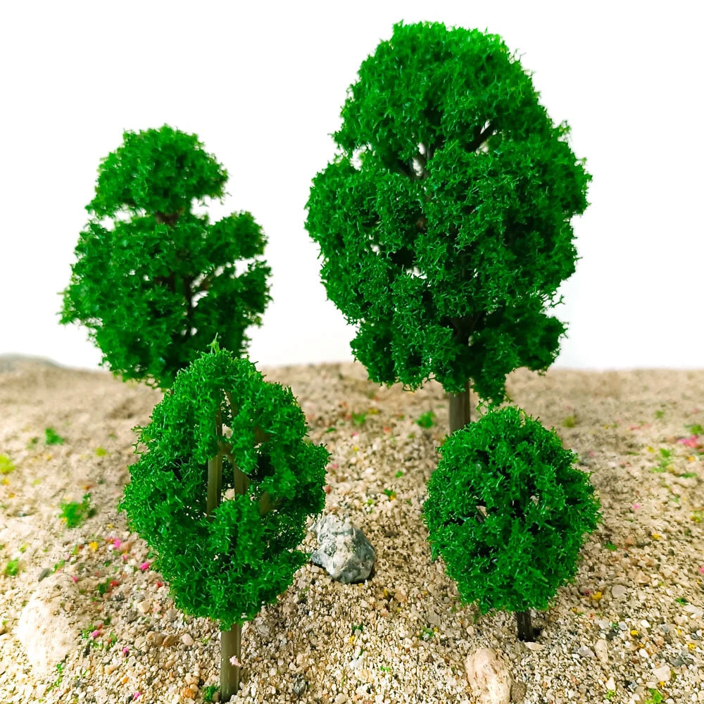 10Pcs Miniature Trees for Garden Architecture Train Scenery Decor