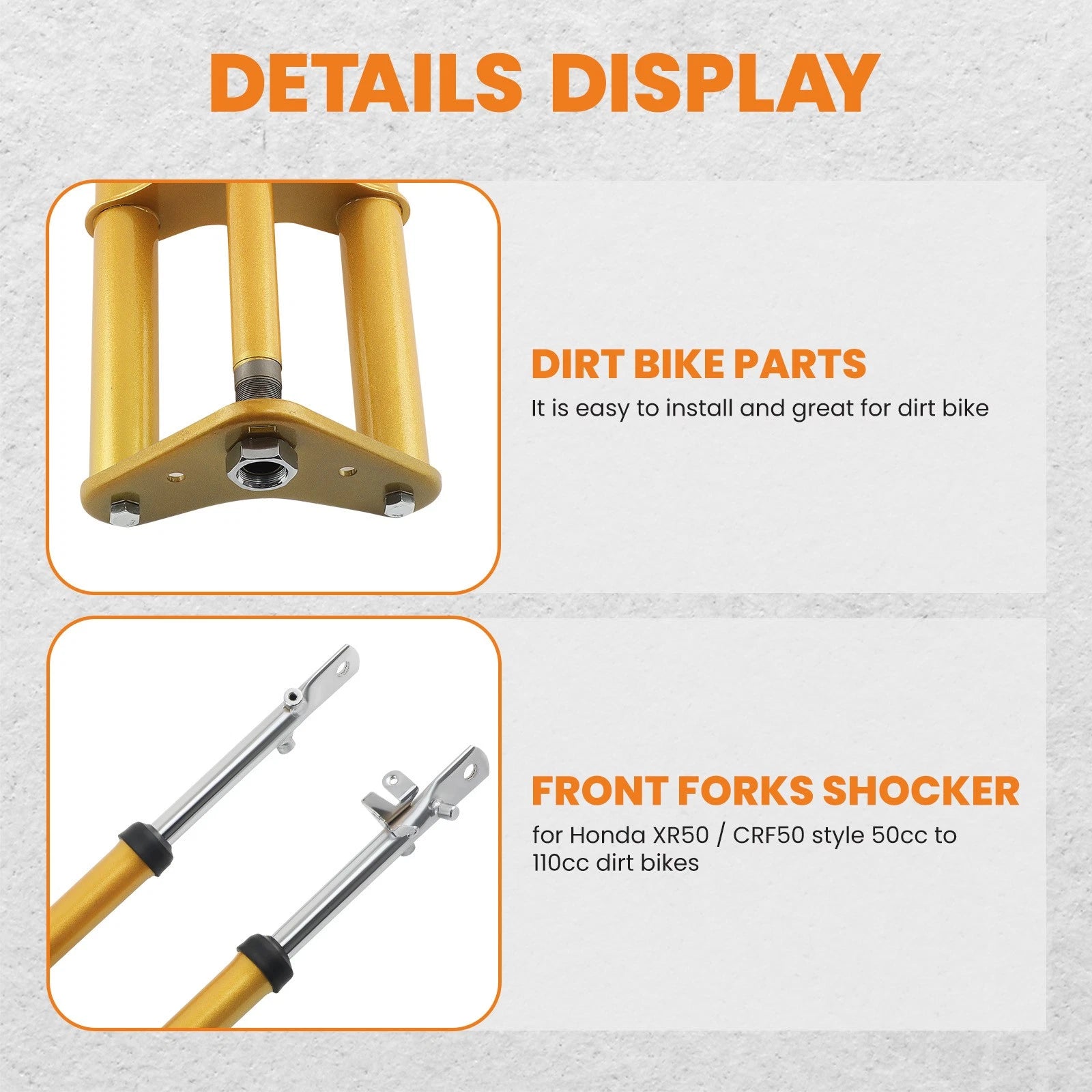Front Fork Shock Suspension for Honda XR50 CRF50 XR CRF (2000–2023)