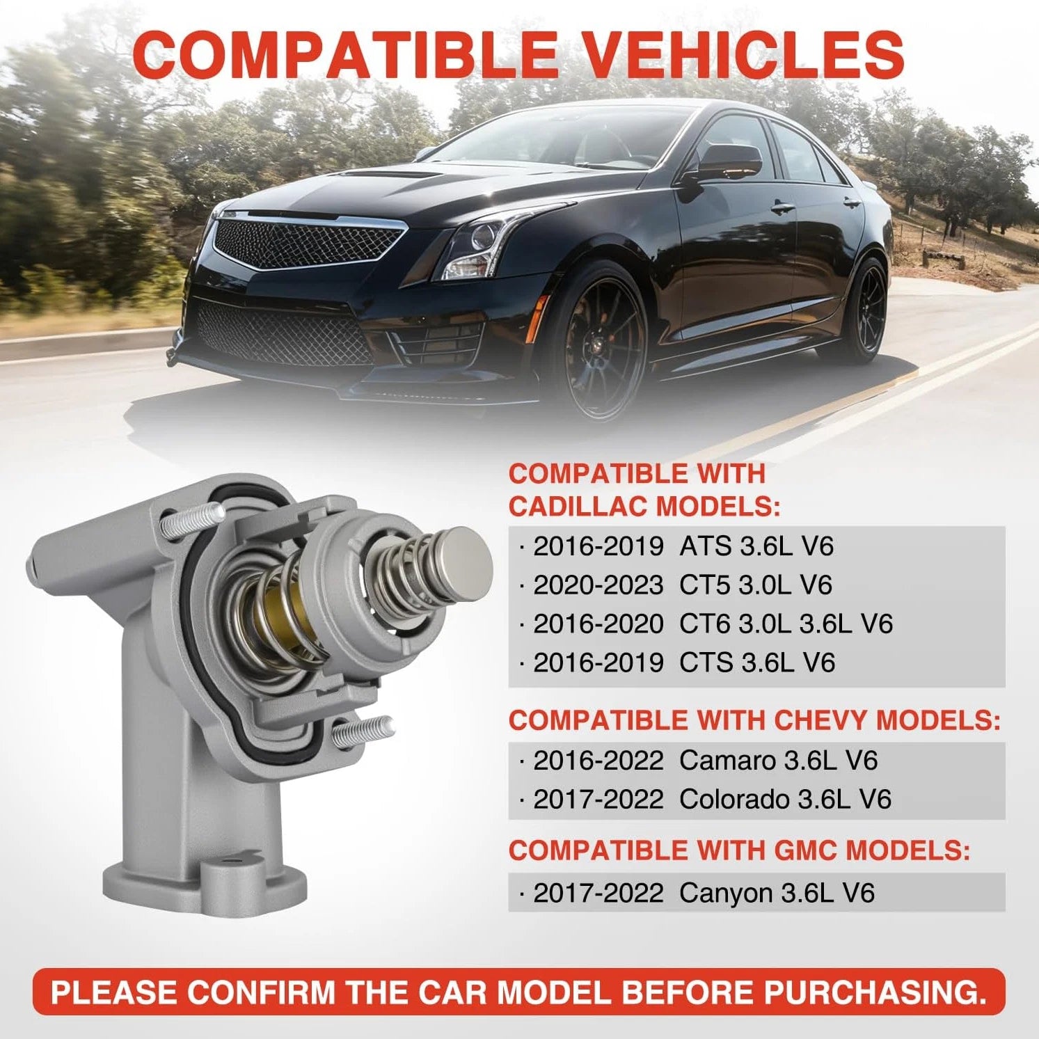 Thermostat Housing Assembly for Chevy Colorado Camaro GMC Canyon (2017–2022)
