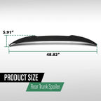 M4 Style Rear Trunk Spoiler for BMW X4 (2019–2024) Glossy Black