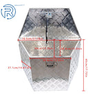 29" × 15" Aluminum Silver Trailer Tool Box for Camper Flatbed RV