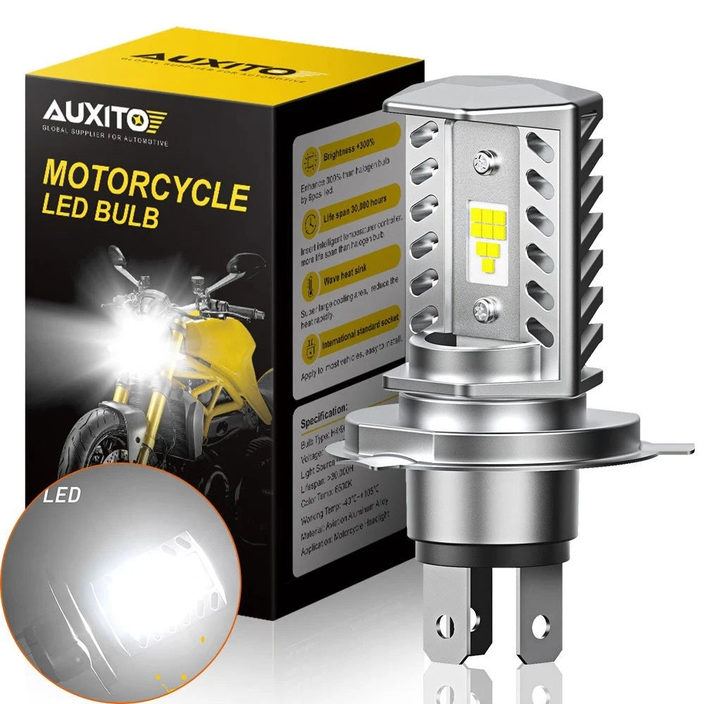 AUXITO 9003 H4 LED Headlight Bulbs for Motorcycle (Hi/Low Beam)