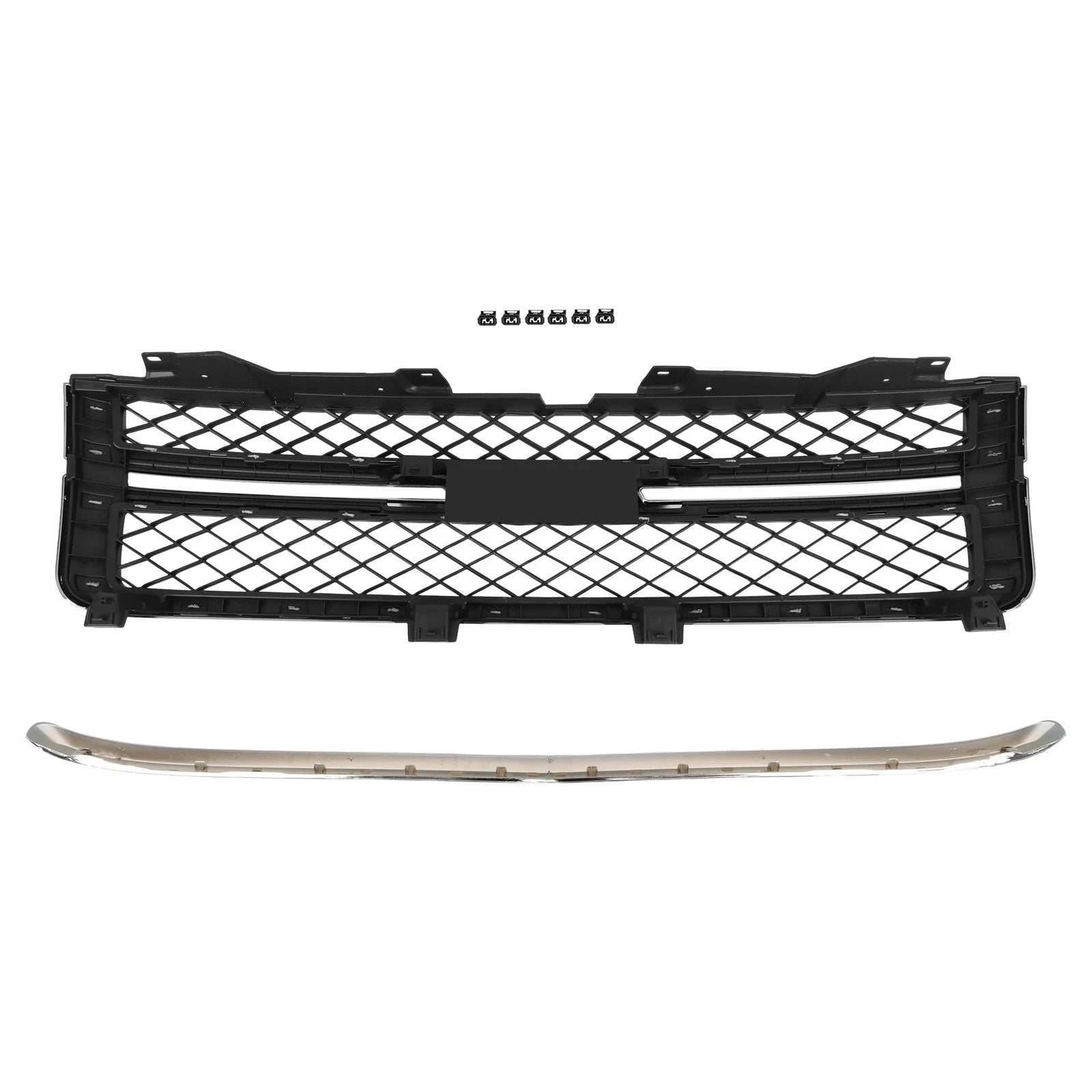 Front Grille + Hood Molding for Chevy Silverado 2500 HD 3500 HD (2011–2014)