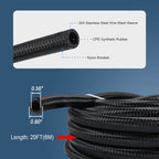 Fuel Line Hose Fitting Kit for Universal Applications (20FT, 10AN, 5/8")