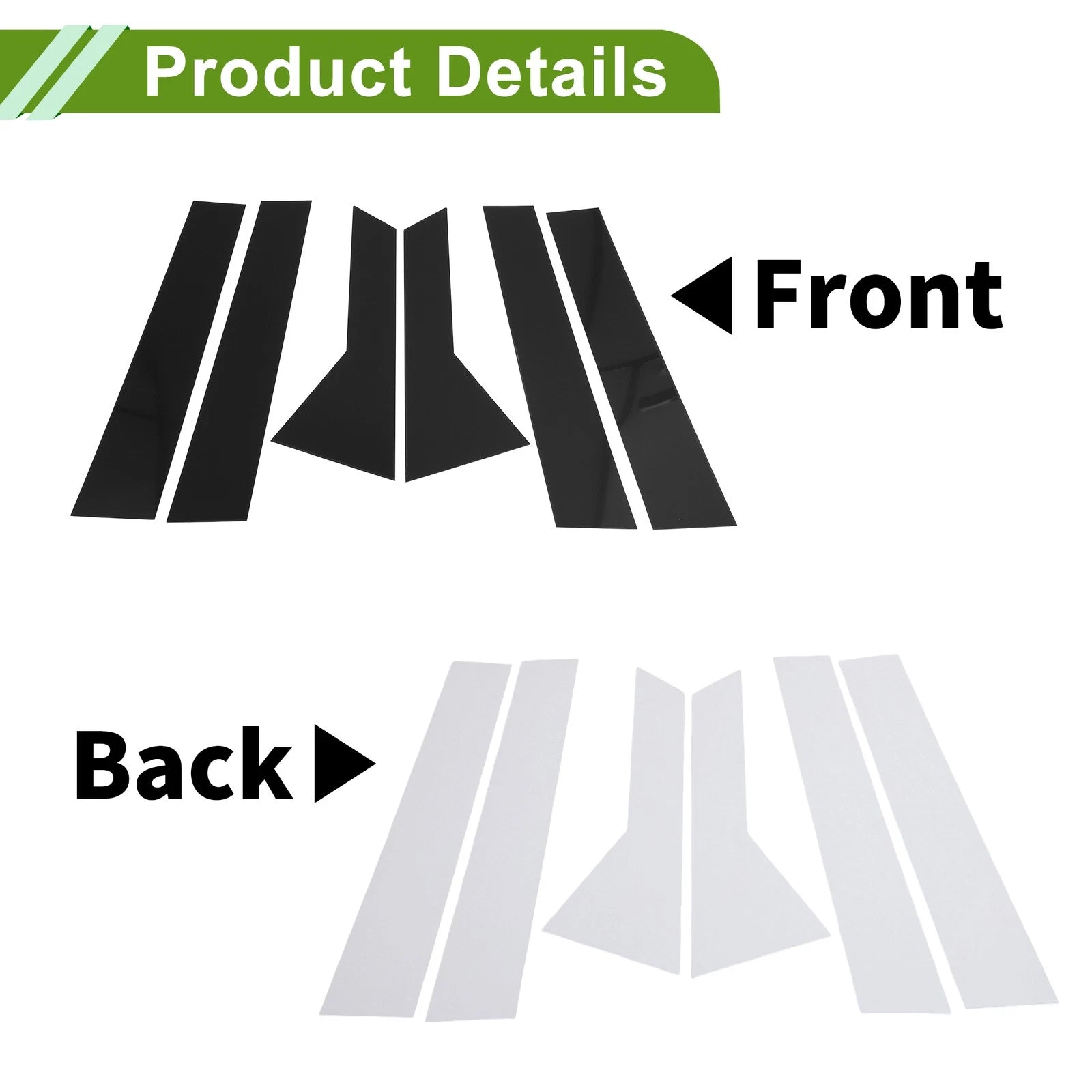 6 Pcs Pillar Window Trim for Chevy Trax (2024) Black