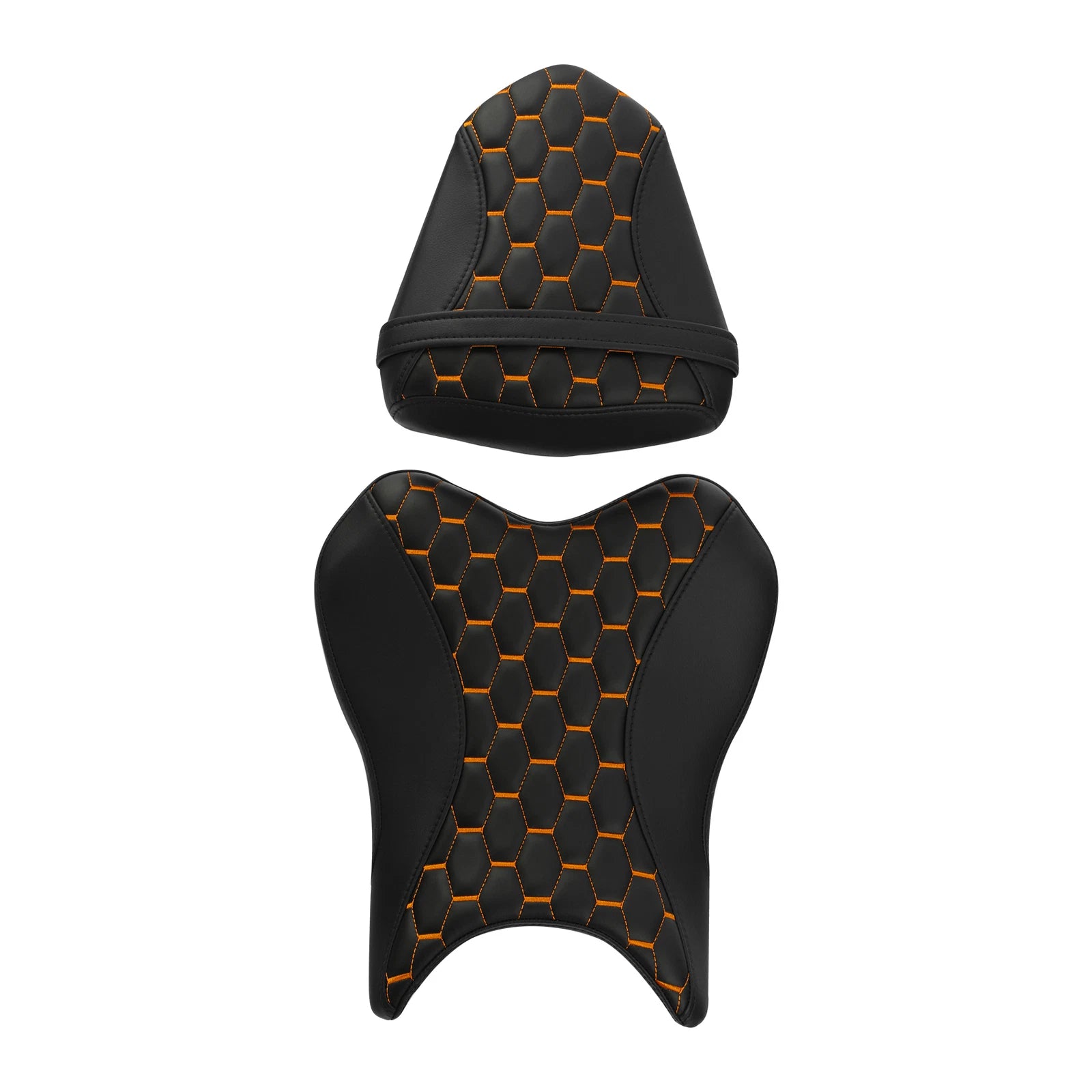 Driver Passenger Seat for Yamaha YZF-R6 (2006–2007) Black Orange