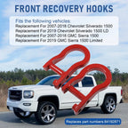 Front Bumper Tow Hook Shackles for Chevy Silverado 1500 (2007-2018)