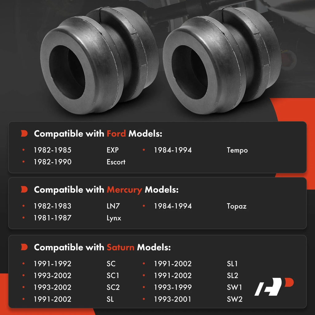 2X Front Lower Outer Control Arm Bushing for Ford Escort (1982-1990)