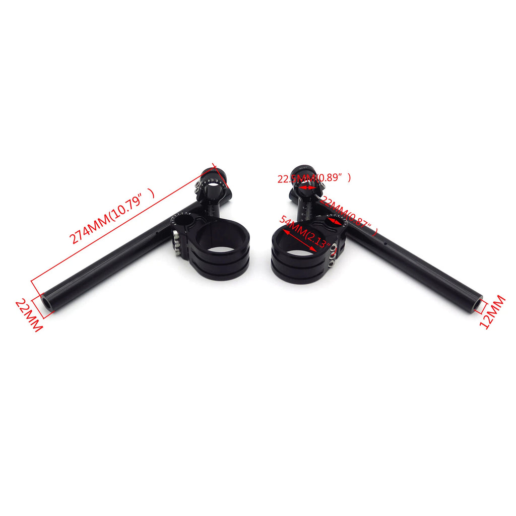 Adjustable Black Riser Clip-On Handlebars for BMW R Nine T (2014–2019)