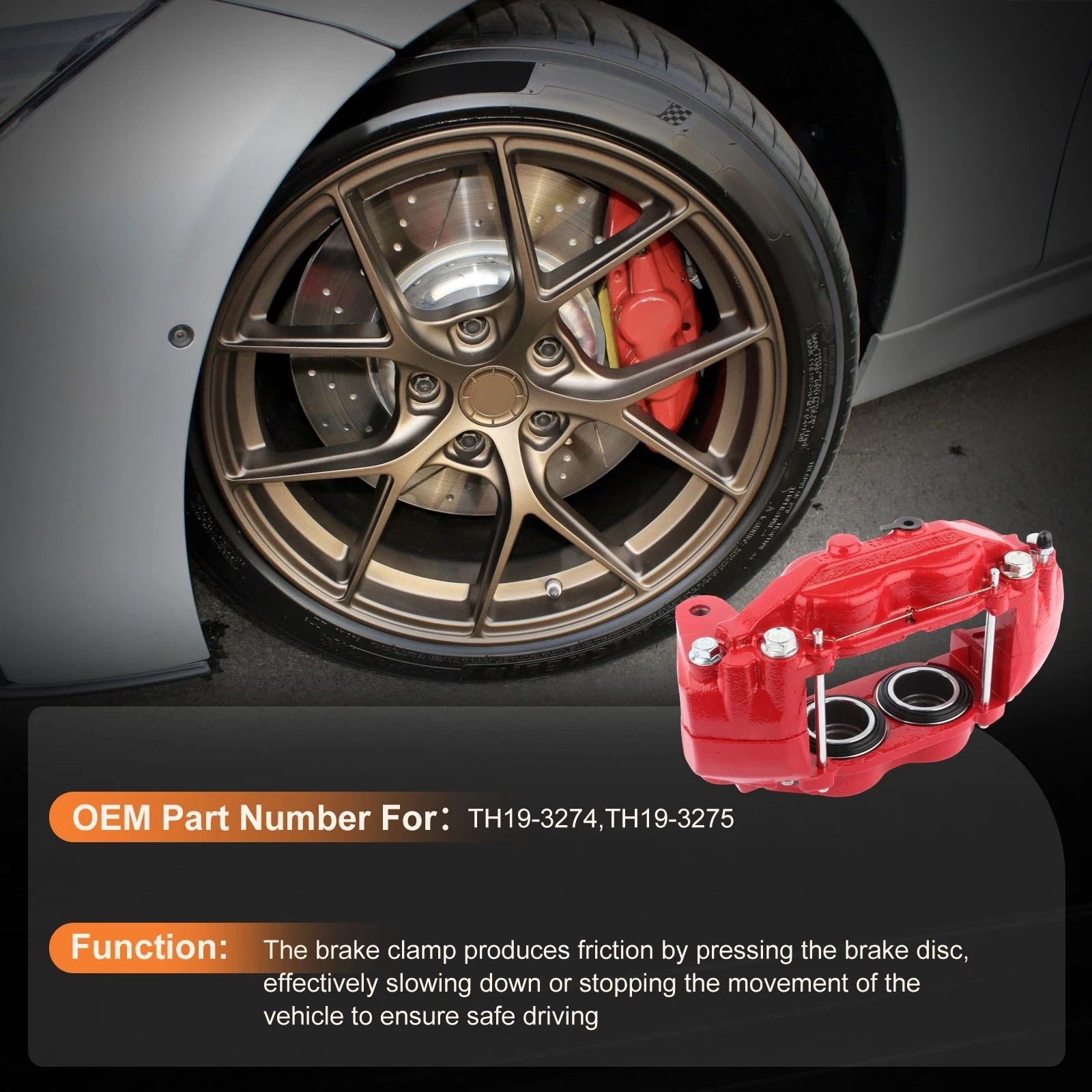Brake Calipers w/ Bracket Assembly Pair for Toyota Sequoia (2008–2015)