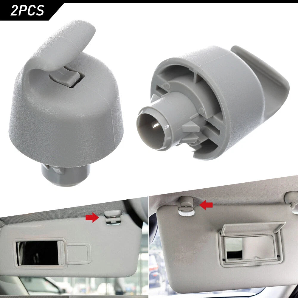 2X Sun Visor Retainer Clip Hook Gray for Nissan Murano