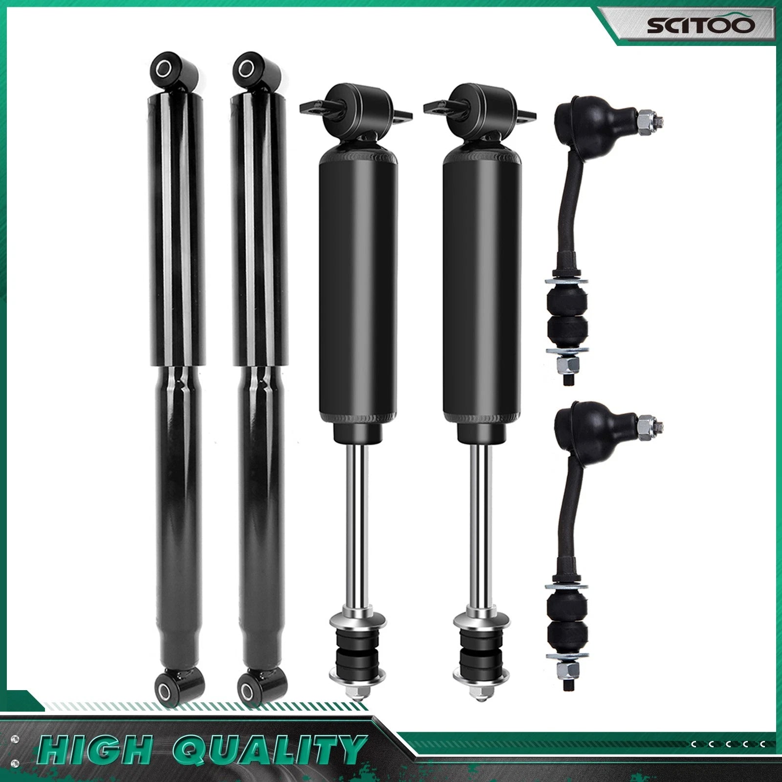 Set of 4 Shock Absorbers & Sway Bar Links for Dodge Dakota Durango (1999–2003)