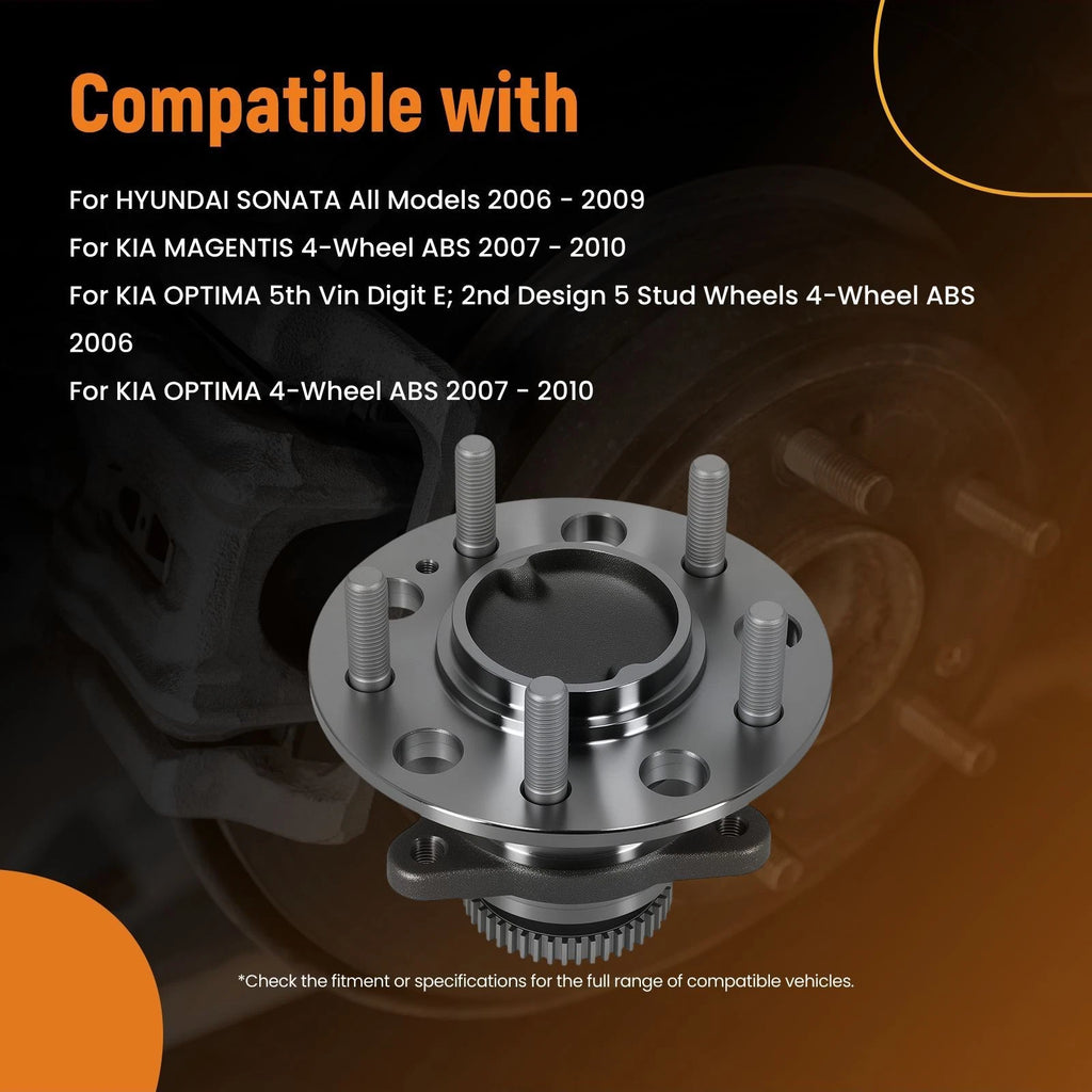 1X Rear Wheel Hub & Bearing for Hyundai Sonata (2006–2009)