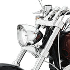 Chrome Bullet Headlight Lamp for Harley Bobber Dyna