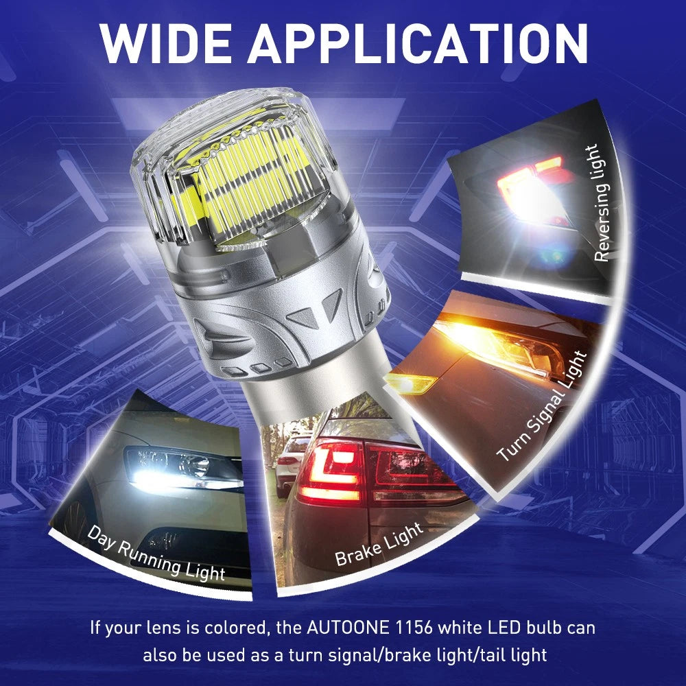 Set of 2 LED Reverse Light Bulbs for Autoone (6000K)