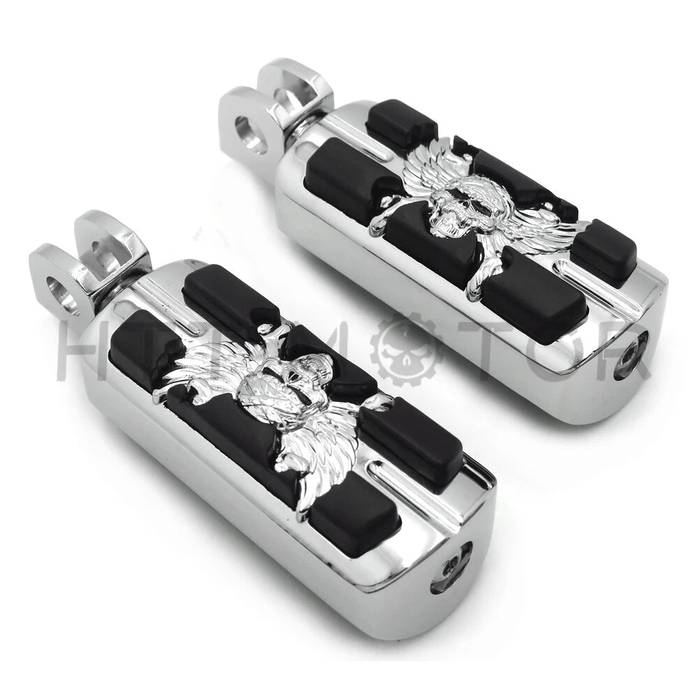 Pirate Skull Footpegs for Kawasaki Vulcan 900 Custom 800 Classic Concours (2006–2020)