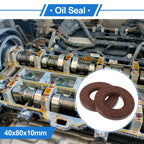 Set of 2 Oil Seal Rotary Shaft Seal FKM Rubber 40x80x10mm
