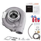 T04E T3/T4 Turbocharger Kit for 400+HP (Includes 1000mm Oil Feed, 550mm Drain)