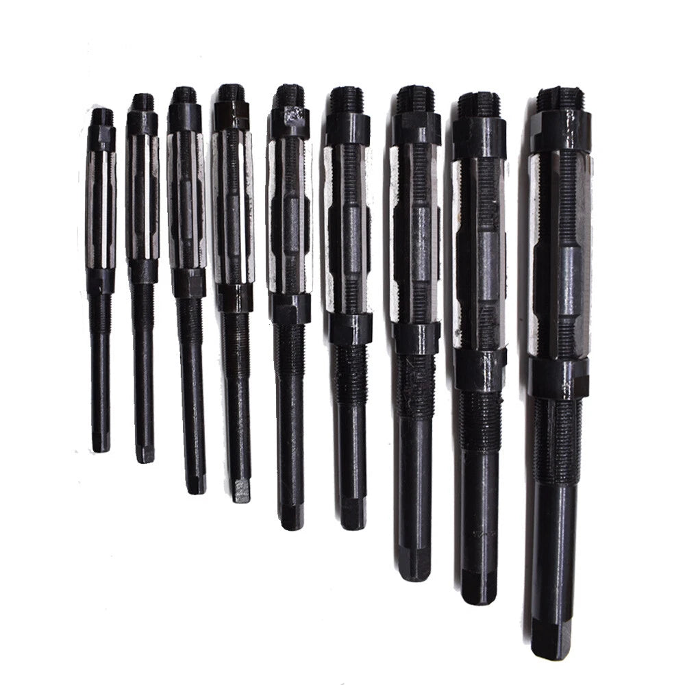 Set of 9 Adjustable Hand Reamers for Automotive Use