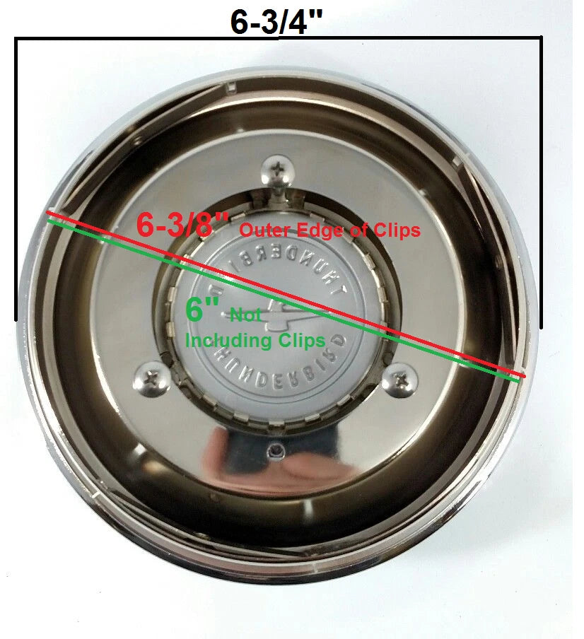 Wire Wheel Spinner Center Hub Caps Red Replacement for 1962–1963 Ford Thunderbird