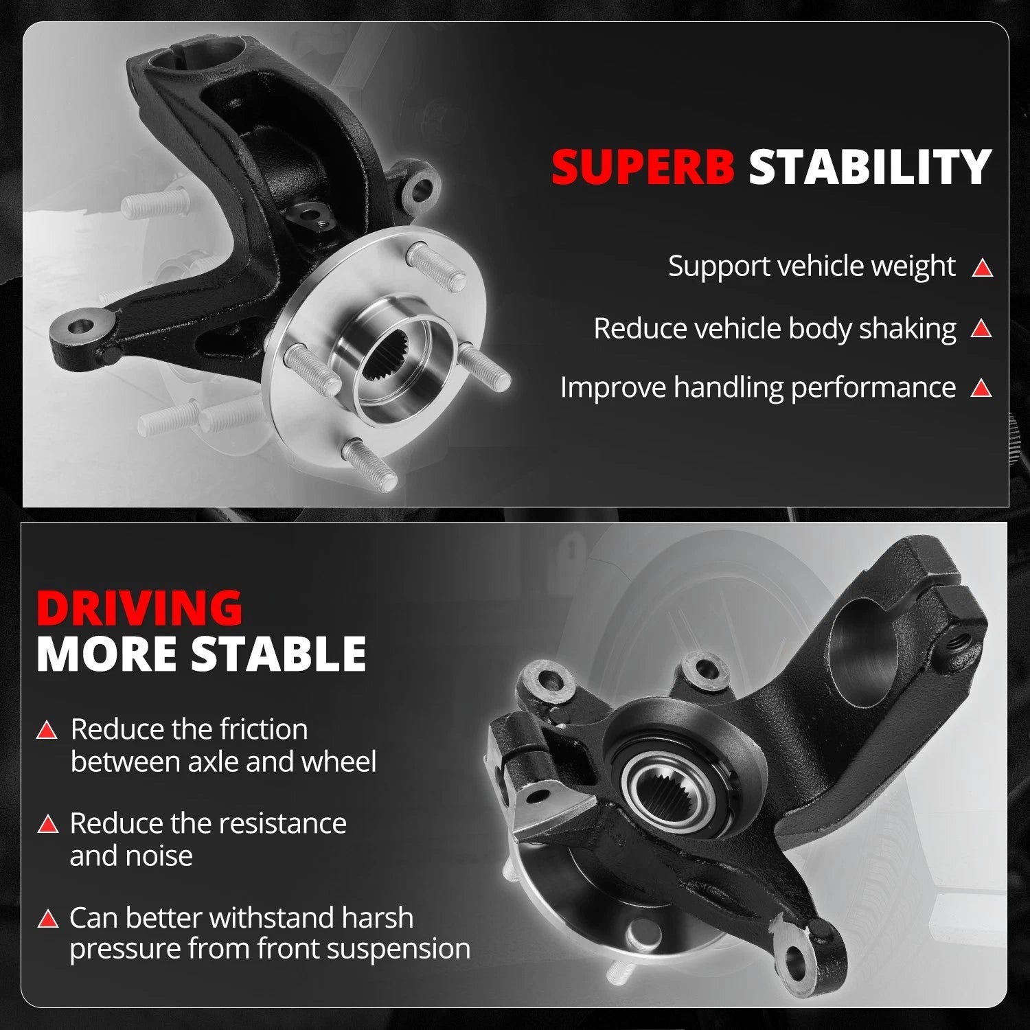 Front Left Driver Loaded Wheel Bearing Knuckle Assembly for Ford Focus (2006–2011)