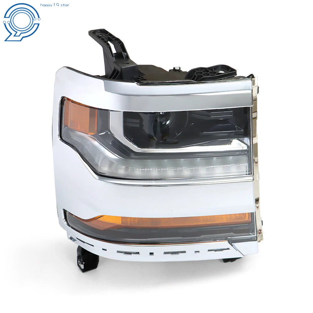 Right Headlight for Chevy Silverado 1500 (2016-2018) HID/Xenon LED Chrome