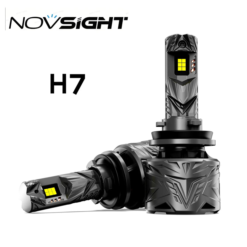2Pcs H7 LED Headlight Bulb for NOVSIGHT (6000K, 25000LM)