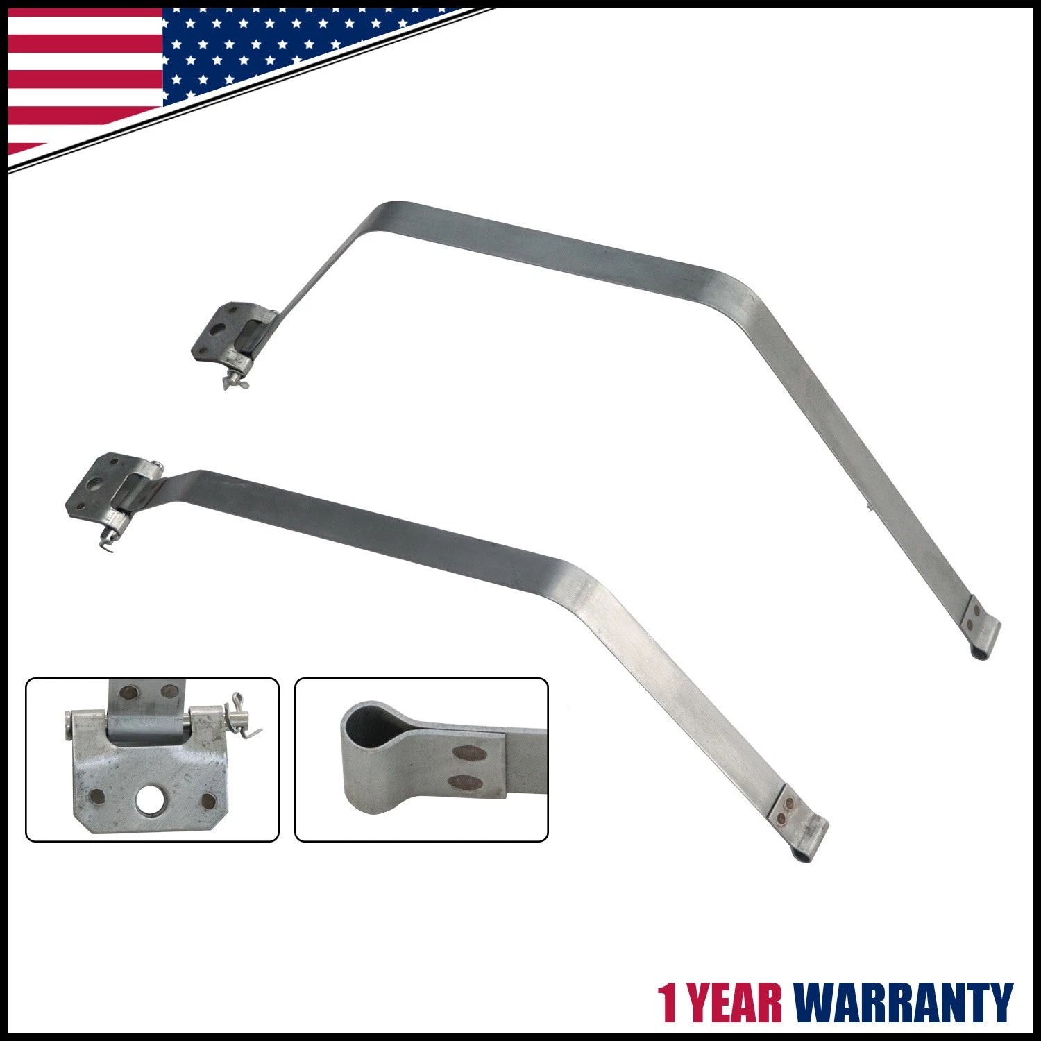 Set of 2 Fuel Tank Straps for Toyota Tundra 4WD (2000–2004) 7760334060 Gray