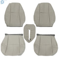 Set of 2 Front Seat Covers for Chevy Tahoe GMC Sierra (2007–2014) Leather Gray